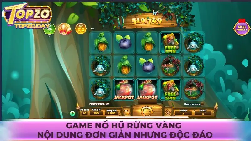 Nổ hũ Rừng Vàng - Hành trình đi tìm vật báu của Rừng 1 Game Nổ hũ Rừng Vàng với nội dung đơn giản nhưng độc đáo