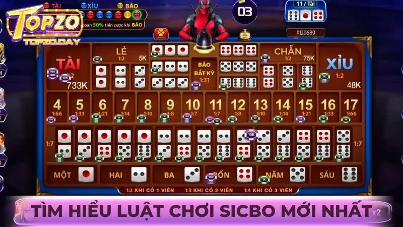 Tìm hiểu luật chơi Sicbo mới nhất